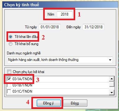 Chọn kỳ QTT TNDN Chọn kỳ QTT TNDN