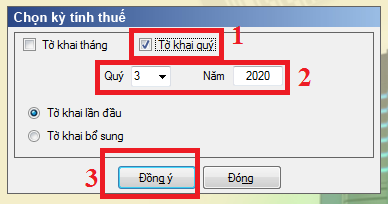 Chọn kỳ kê khai thuế TNCN Chọn kỳ kê khai thuế TNCN