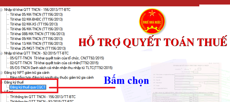 Phần mềm đăng ký MST TNCN qua mạng Phần mềm đăng ký MST TNCN qua mạng