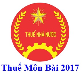 Thuế lệ phí môn bài năm 2017