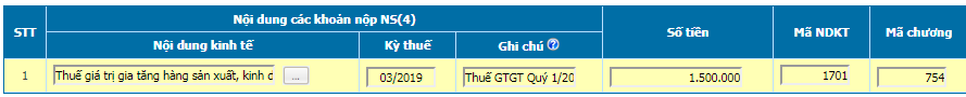 Nộp tiền thuế GTGT qua mạng điện tử