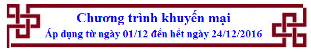 Thời hạn áp dụng chương trình khuyến mại chào đón Noel 2017